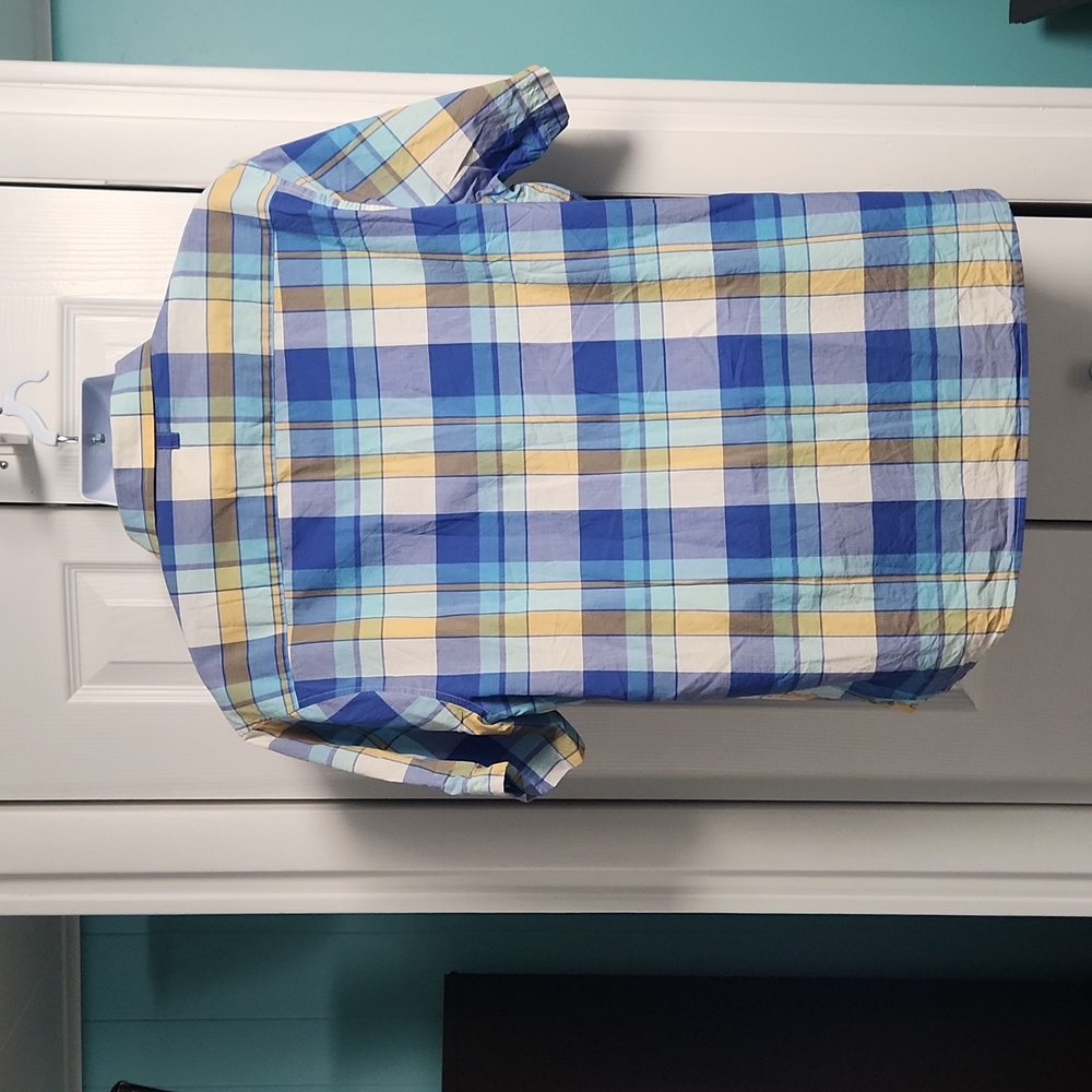 Men's Original Penguin by Munsing Wear Plaid Button Down SS Shirt XXL - Picture 2 of 7